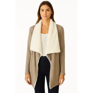 Jack by BB Dakota Faux Shearling Open Front Cardigan – Size Small